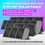 Panneau solaire Flexible 100W 20.5V 200W, panneau de charge solaire Portable, Kit complet, panneau solaire puissant pour centrale électrique