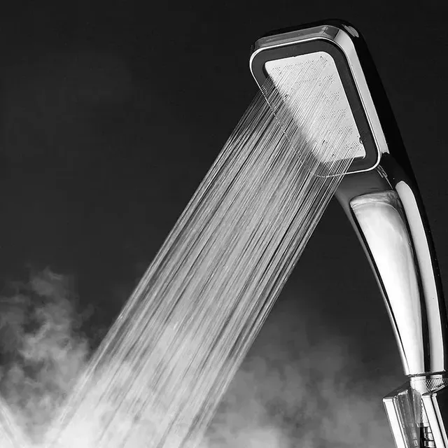 Pommeau douche main rectangulaire chrome ergonomique… – vue 2