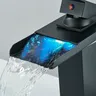 Robinet de lavabo de salle de bains LED noir – vue 3