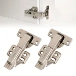 Charnière hydraulique à 90 degrés, 2 pièces, amovible à 180 degrés, pour porte d&rsquo;armoire de cuisine, de garde-robe, charnières à fermeture souple, pièces de meubles, quincaillerie