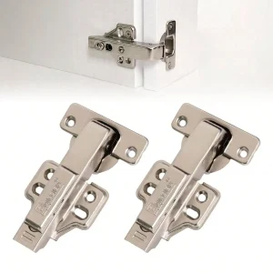 Charnière hydraulique à 90 degrés, 2 pièces, amovible à 180 degrés, pour porte d&rsquo;armoire de cuisine, de garde-robe, charnières à fermeture souple, pièces de meubles, quincaillerie
