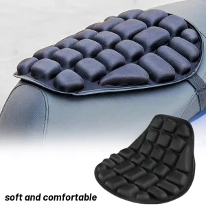 Housse de siège de moto, coussin en mousse EVA noire, doux et confortable, anti-Stress, universel pour moto et vélo électrique Housse de siège de moto, coussin en mousse EVA noire, doux et confortable, anti-Stress, universel pour moto et vélo électrique