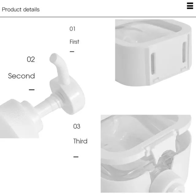 Distributeur de savon carré Transparent de 300/500ml – vue 3