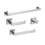 Ensemble de matériel de salle de bain, accessoires de salle de bains, crochet pour Robe noire, porte-serviettes, barre, étagère, porte-papier de soie, porte-brosse à dents