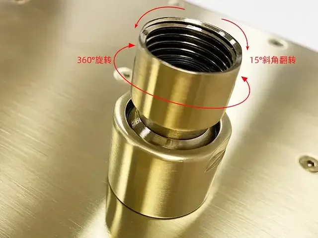 Pommeau douche pluie carré extra plat laiton profil fin… – vue 6