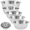 Ensemble de bols à mélanger en acier inoxydable, bassin à soupe polyvalent, 5 tailles, bols gigognes peu encombrants, bols à salade de 2600ML pour la cuisson, 5 pièces Ensemble de bols à mélanger en acier inoxydable, bassin à soupe polyvalent, 5 tailles, bols gigognes peu encombrants, bols à salade de 2600ML pour la cuisson, 5 pièces