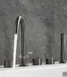 HOBath-Robinet d'eau monté sur pont en laiton gris de luxe – vue 4