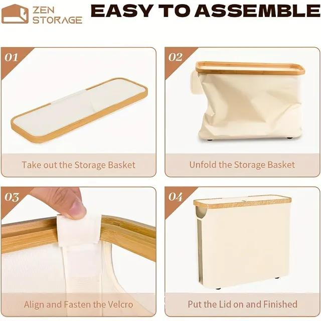 Porte-papier hygiénique pliable de grande capacité blanc… – vue 3