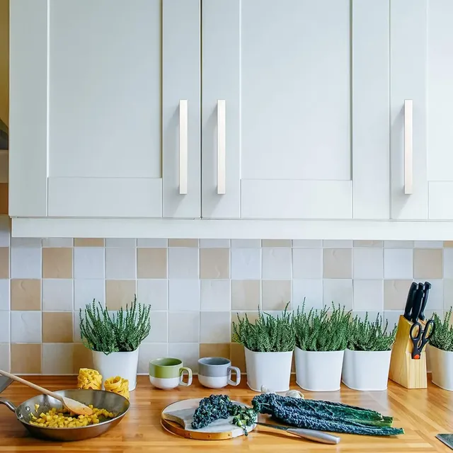 Poignées d'armoire de cuisine en Nickel satiné brossé – vue 4