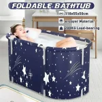 Baignoire pliante pour adultes, baignoire isolée épaisse, seau de bain rond et élargi, pliable, pour salle de bain, SPA