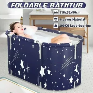 Baignoire pliante pour adultes, baignoire isolée épaisse, seau de bain rond et élargi, pliable, pour salle de bain, SPA