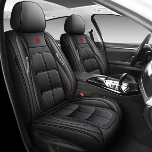 Housses de siège de voiture, housses de siège musculaires entièrement enveloppées, cuir PU, coussins de siège imperméables et résistants à l’usure, doux et confortables Housses de siège de voiture, housses de siège musculaires entièrement enveloppées, cuir PU, coussins de siège imperméables et résistants à l’usure, doux et confortables