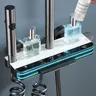 Ensemble de pommeau de douche à affichage numérique blanc – vue 4