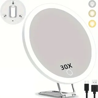 Miroir Grossissant sur Pied Réglable à 360 ° avec Lumière