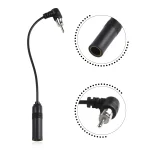 adaptateur antenne radio voiture FM rallonge RCA coudé mâle femelle tubulaire compact noir PVC métallique chromé plaqué or universel