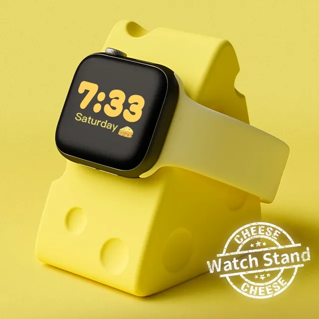 Support chargeur montre connectée silicone jaune fromage…
