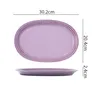 Assiettes de service ovales en porcelaine – vue 6