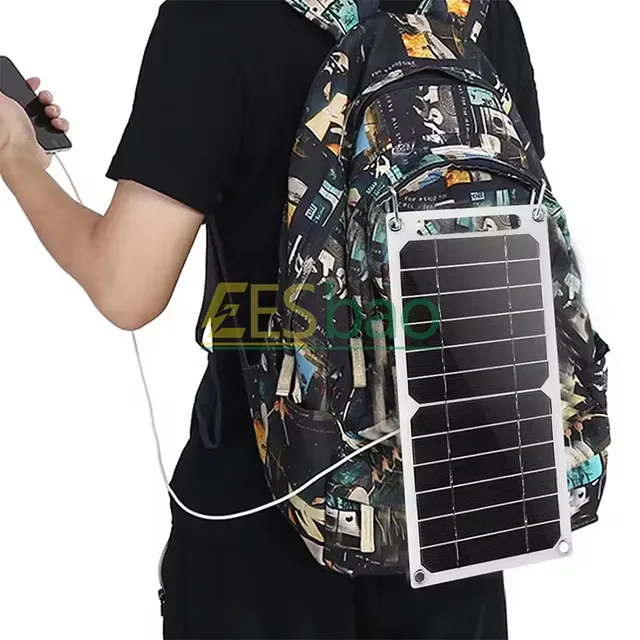 Panneau solaire étanche avec USB – vue 2