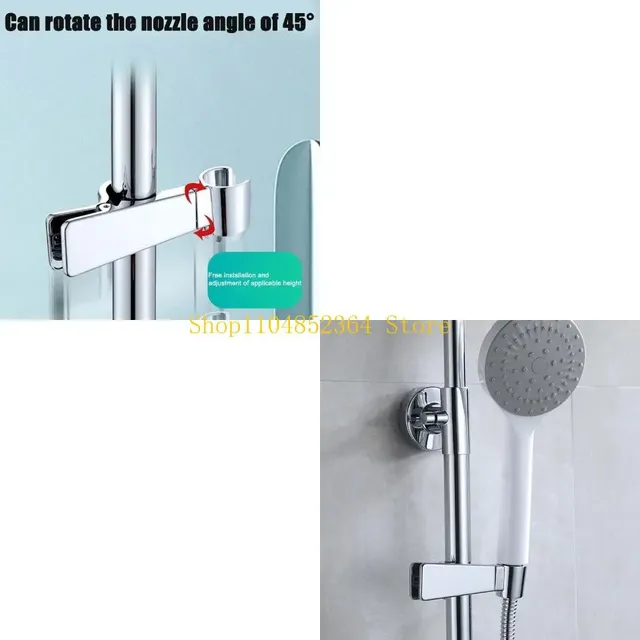 Support douchette coulissant mural chromé miroir…