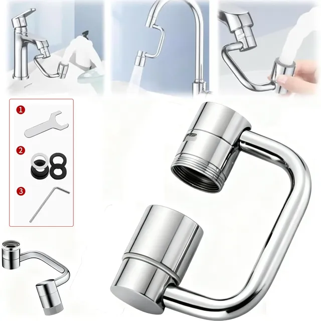 Extension de robinet de cuisine pivotante à 1080 degrés… – vue 2