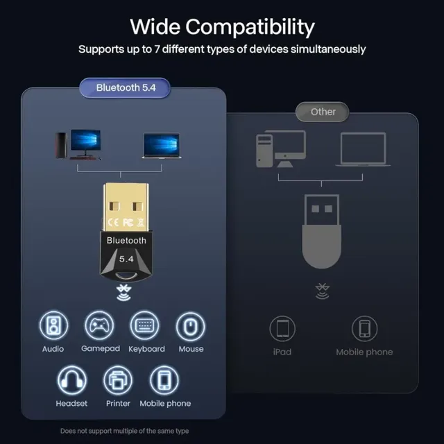 Adaptateur Bluetooth USB Dongle Compact Discret Noir… – vue 4