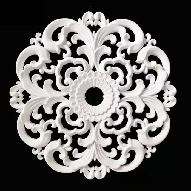 Rosace plafond décorative baroque volutes motifs floraux… – vue 5