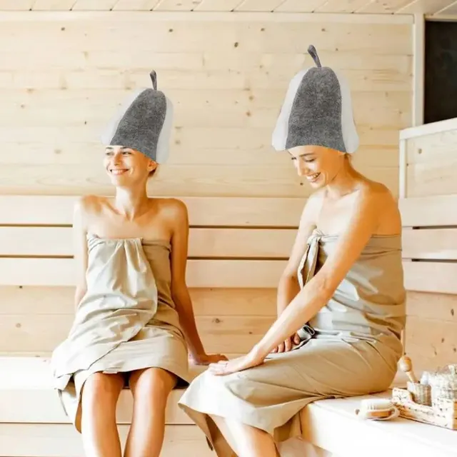 Sauna Anti-chaleur Sauna chapeau épaissir laine feutre… – vue 3