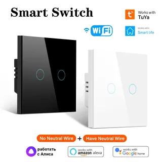 Wifi mur tactile commutateur intelligent ue aucun fil neutre requis…