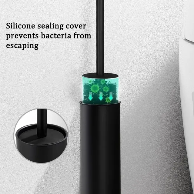 Brosse de toilette moderne en acier inoxydable – vue 2