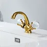 Robinet de salle de bains en laiton doré – vue 4