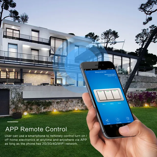 Interrupteur mural tactile wifi intelligent verre trempé… – vue 4