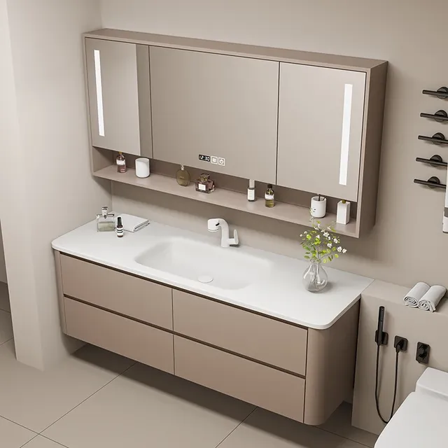 Double lavabo Double Pot en chêne – vue 4