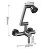 Robinet de cuisine mural en acier inoxydable – vue 2