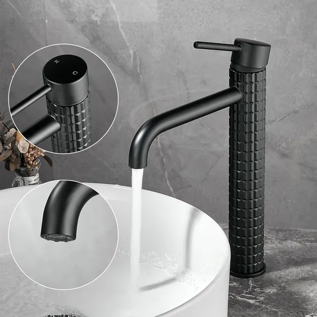 PLANdiamond-Lavabo de salle de bain en laiton noir – vue 5