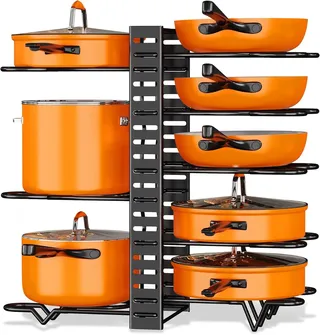 Organisateur de casseroles et poêles pour armoire