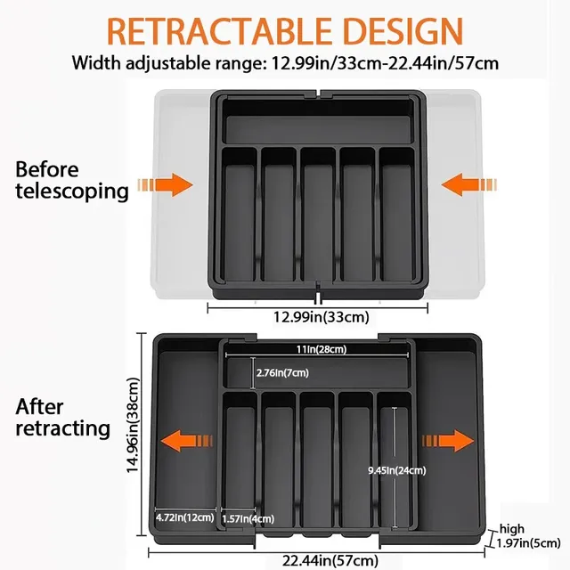 Organisateur tiroir couverts extensible réglable… – vue 2