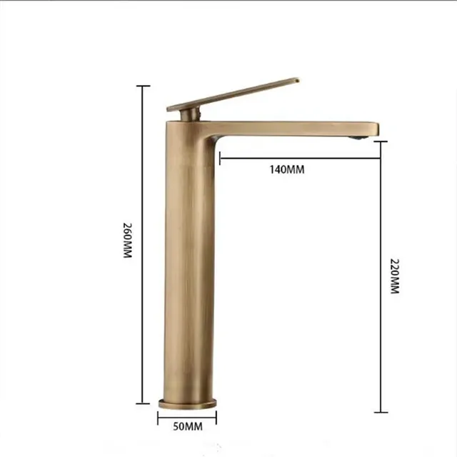 Mitigeur lavabo vasque monocommande bronze antique bec… – vue 6