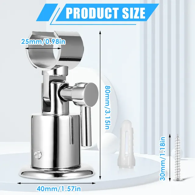 Support de douche moderne et élégant à 180 degrés – vue 2