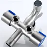 Robinet mural acier inoxydable 304 entrée triple sorties… – vue 4
