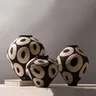Ensemble trois vases céramique mat ovoïde…