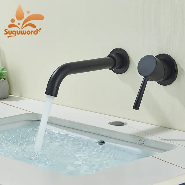 Robinet lavabo mural mitigeur monocommande bec rotatif… – vue 2