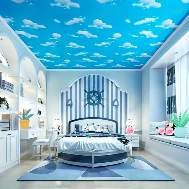 Papier peint auto-adhésif 3D en PVC avec nuages de ciel… – vue 4
