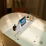 Rangement de baignoire en acrylique de haute qualité, baignoire légère, HOBath de luxe, support rapide, multifonction, antidérapant, T1, 800mm de long