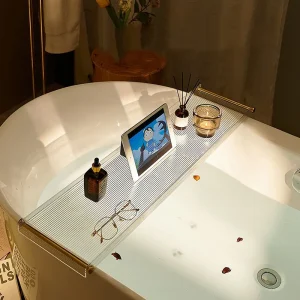 Rangement de baignoire en acrylique de haute qualité, baignoire légère, HOBath de luxe, support rapide, multifonction, antidérapant, T1, 800mm de long