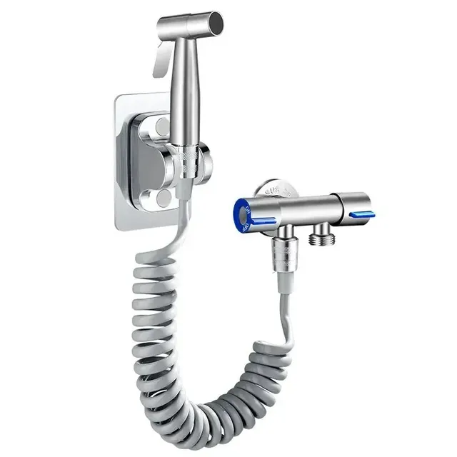 Pulvérisateur Bidet Manuel Acier Inoxydable Chromé Mural… – vue 6