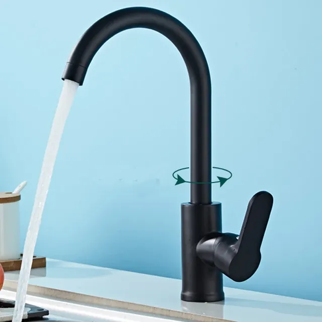 Robinet de cuisine à poignée unique en acier inoxydable… – vue 6