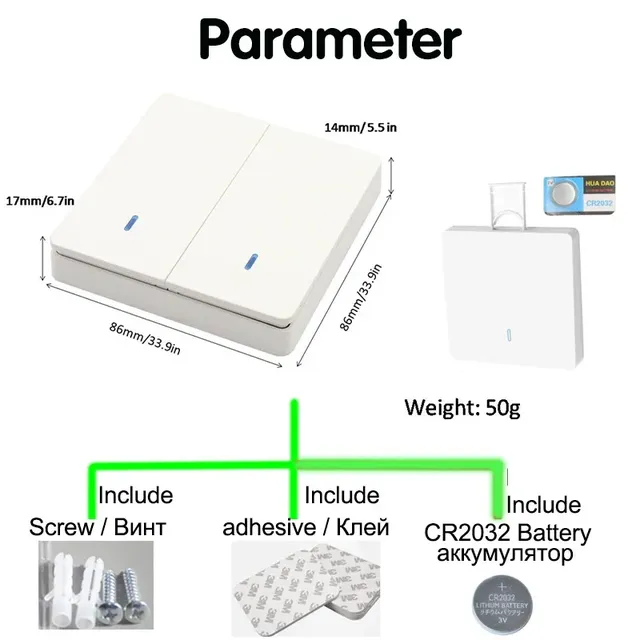 Interrupteur intelligent sans fil 433Mhz RF 86 – vue 6