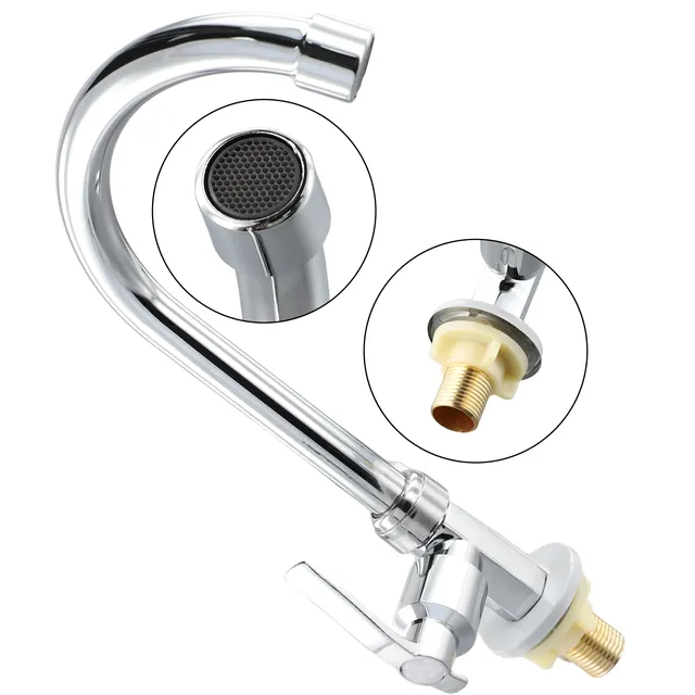 Robinet de cuisine grand en acier inoxydable – vue 4