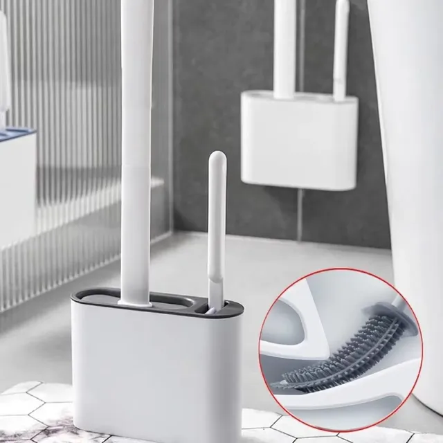Brosse toilette silicone mural sans perçage support… – vue 2