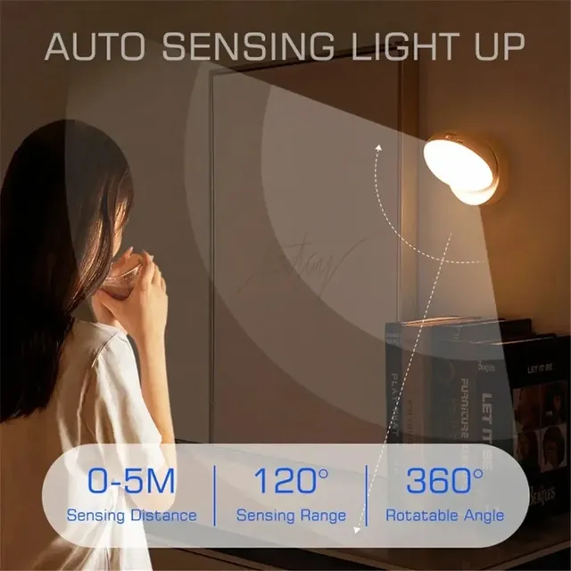 LED veilleuse USB charge intelligente Induction humaine… – vue 4